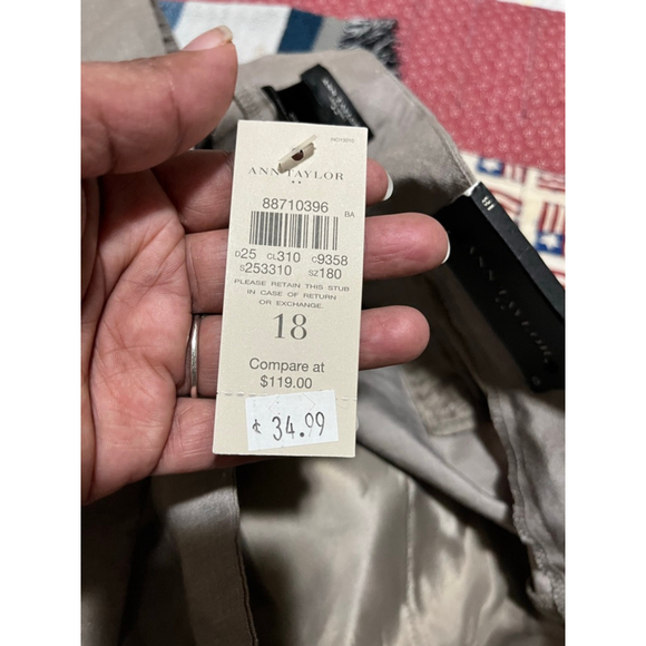 NWT Women's Ann Taylor Plus Gray Curvy Trousers Size 18 - Picture 8 of 8